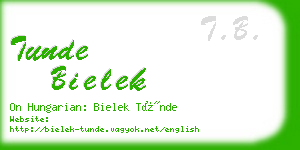 tunde bielek business card